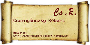 Csernyánszky Róbert névjegykártya