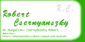 robert csernyanszky business card